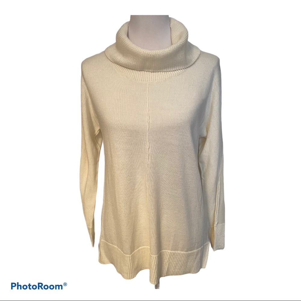 COLDWATER CREEK SWEATER COWL NECK CREAM IVORY Size S 8